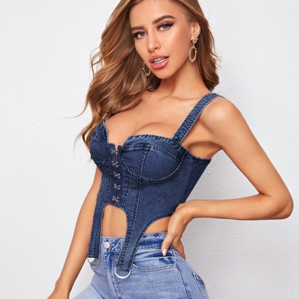 Denim corset Top